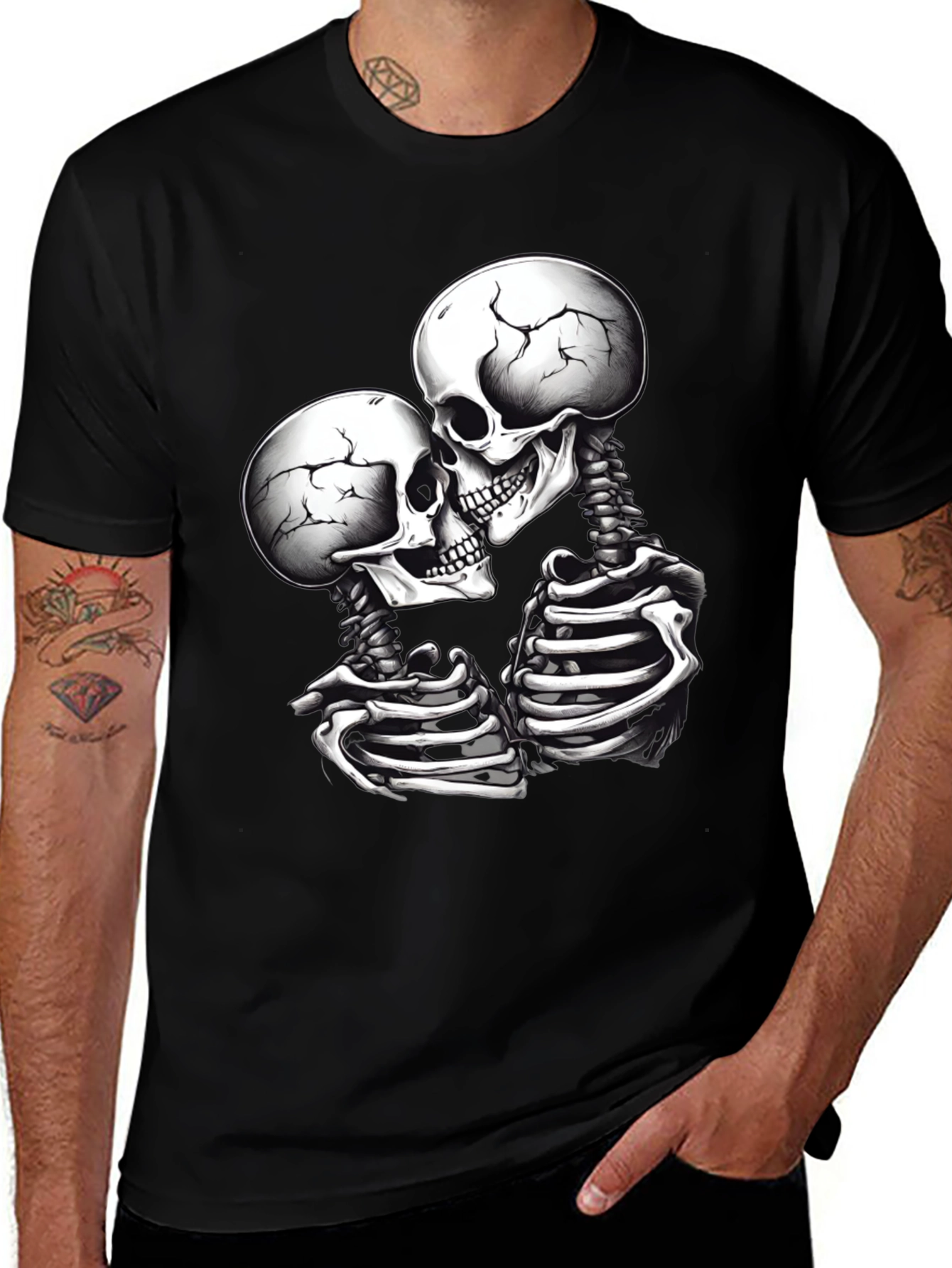 Skeleton Lovers Black T-Shirt