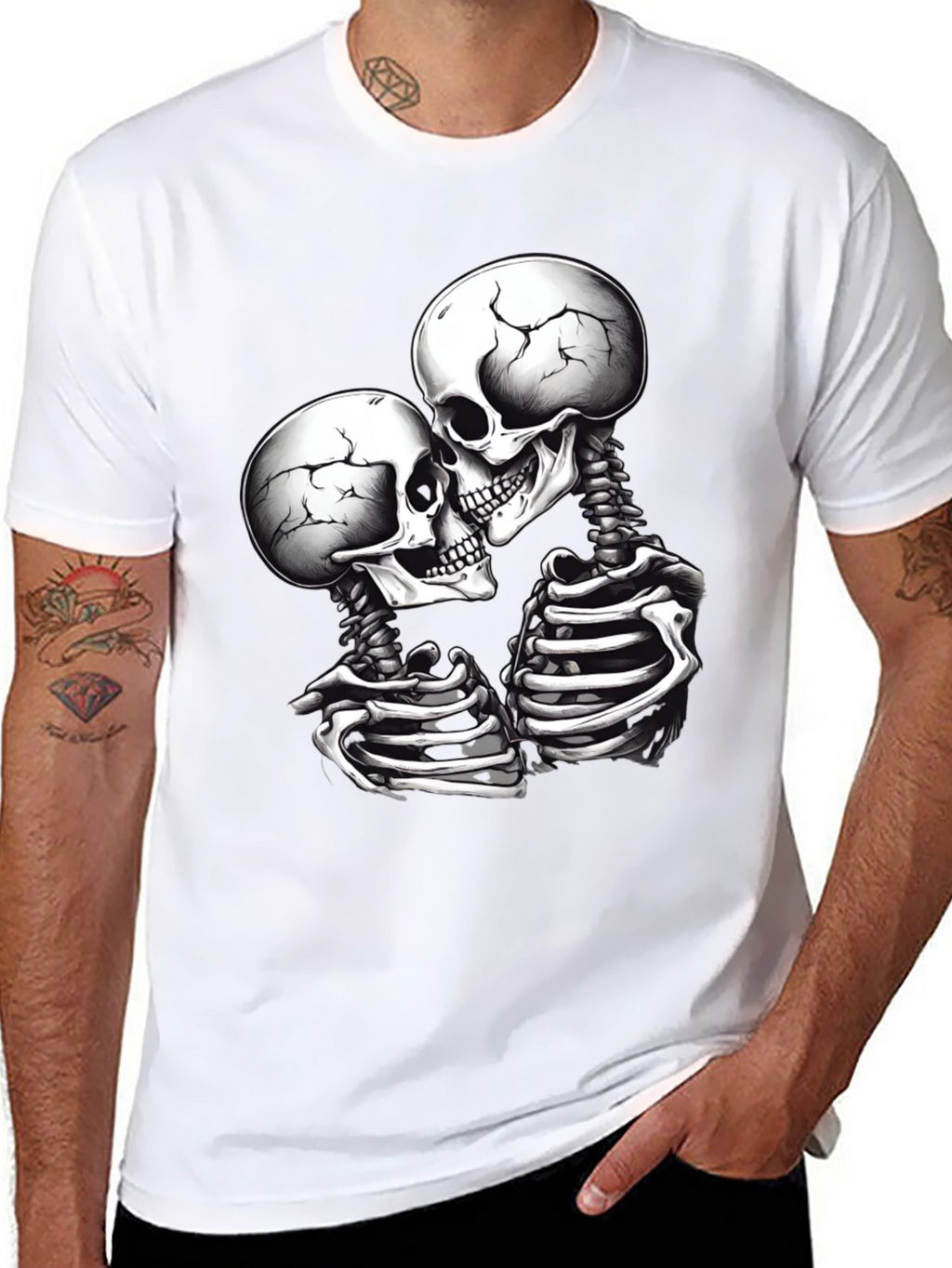 Skeleton Lovers Black T-Shirt