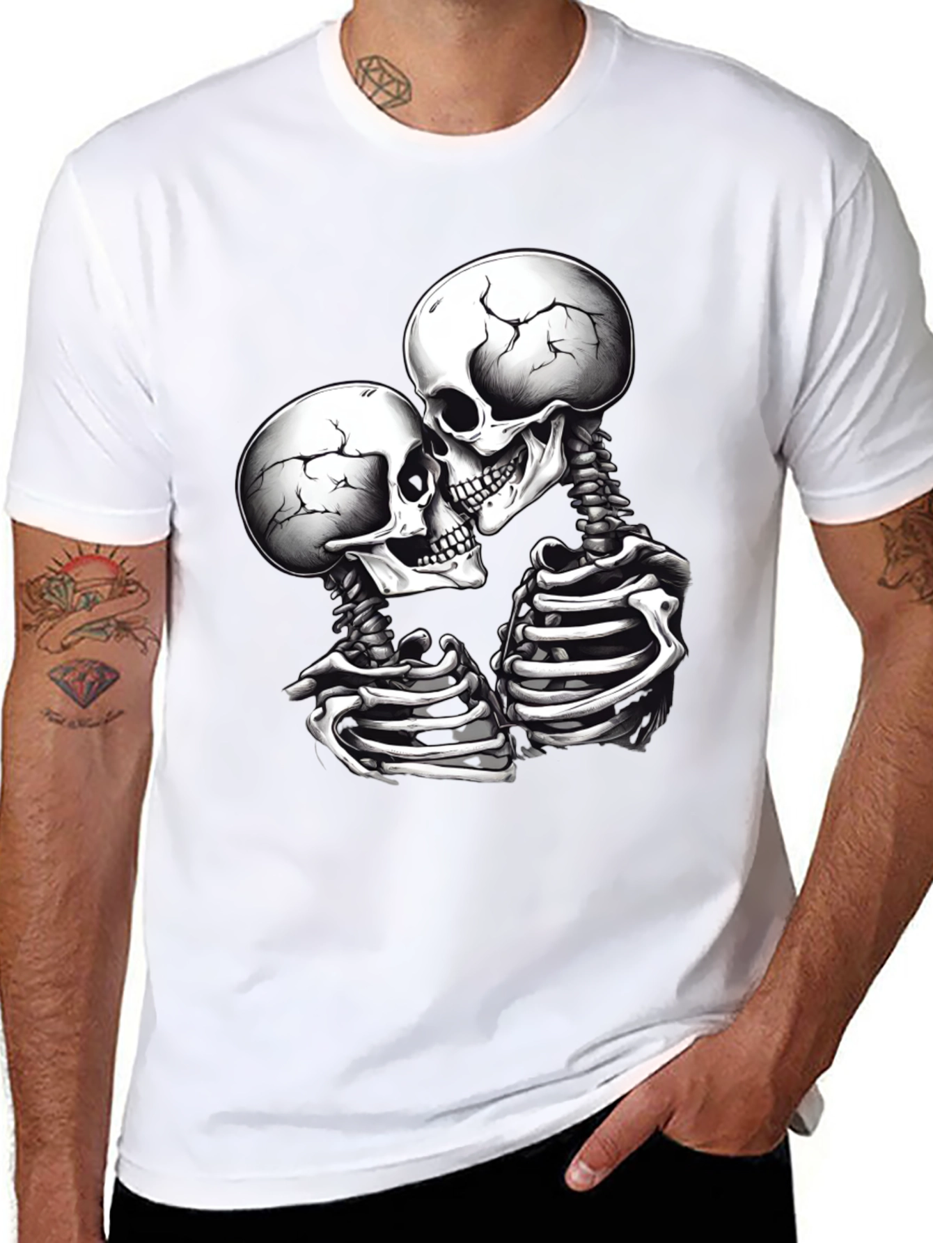 Skeleton Lovers Black T-Shirt