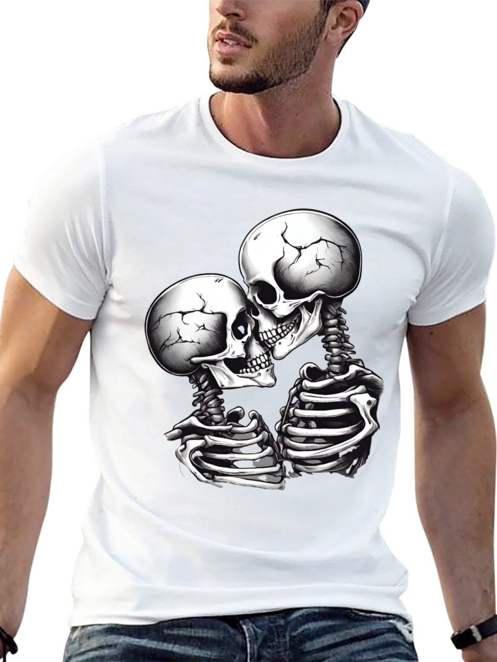 Skeleton Lovers Black T-Shirt