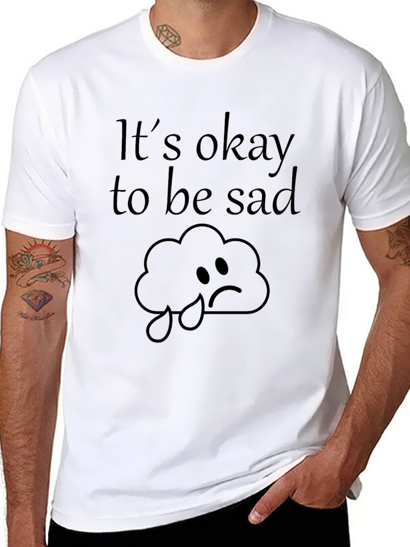 Its Okay To Be Sad Black T-Shirt