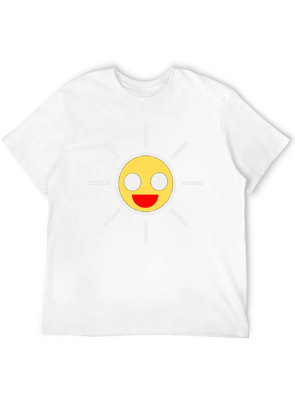 Smiley Sun Graphic Black T-Shirt