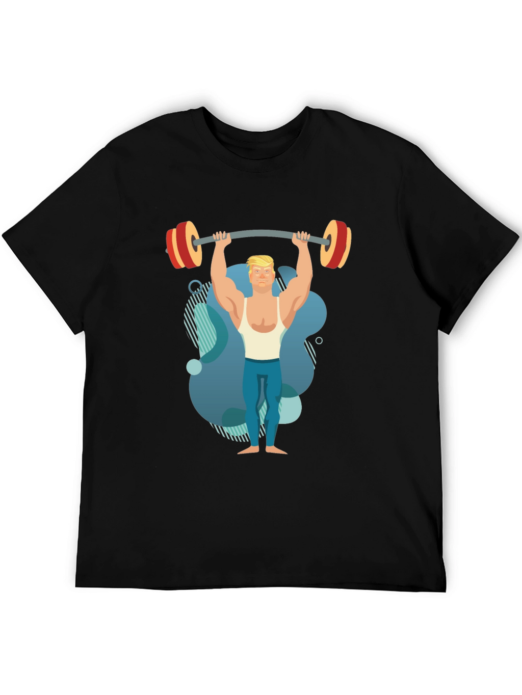 Weightlifter Graphic Tee - Black Cotton Shirt