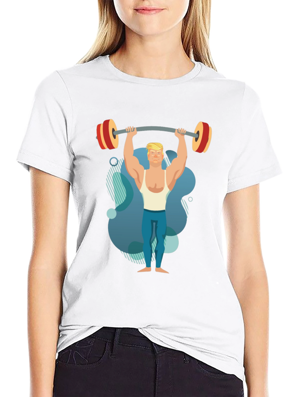 Weightlifter Graphic Tee - Black Cotton Shirt