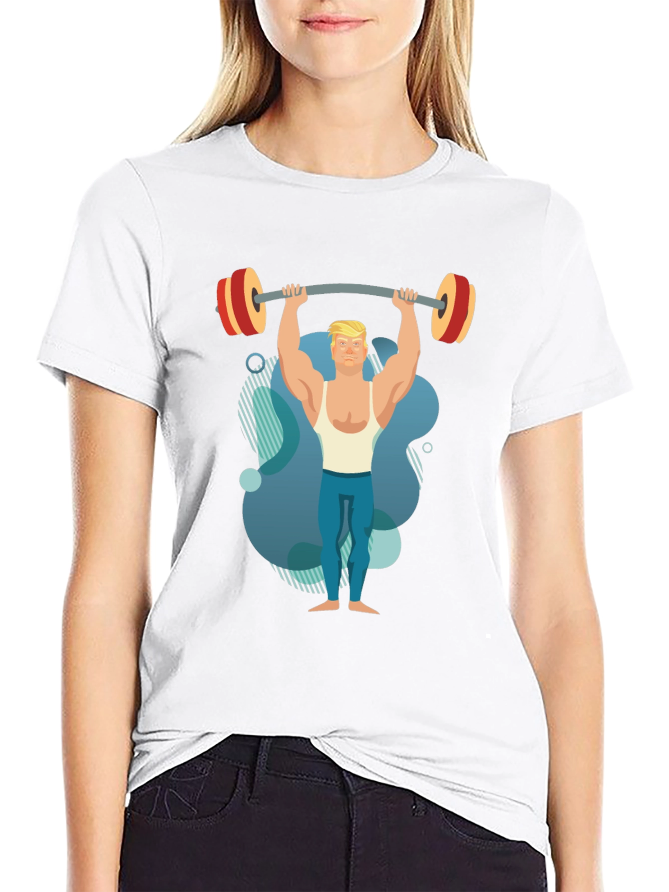 Weightlifter Graphic Tee - Black Cotton Shirt