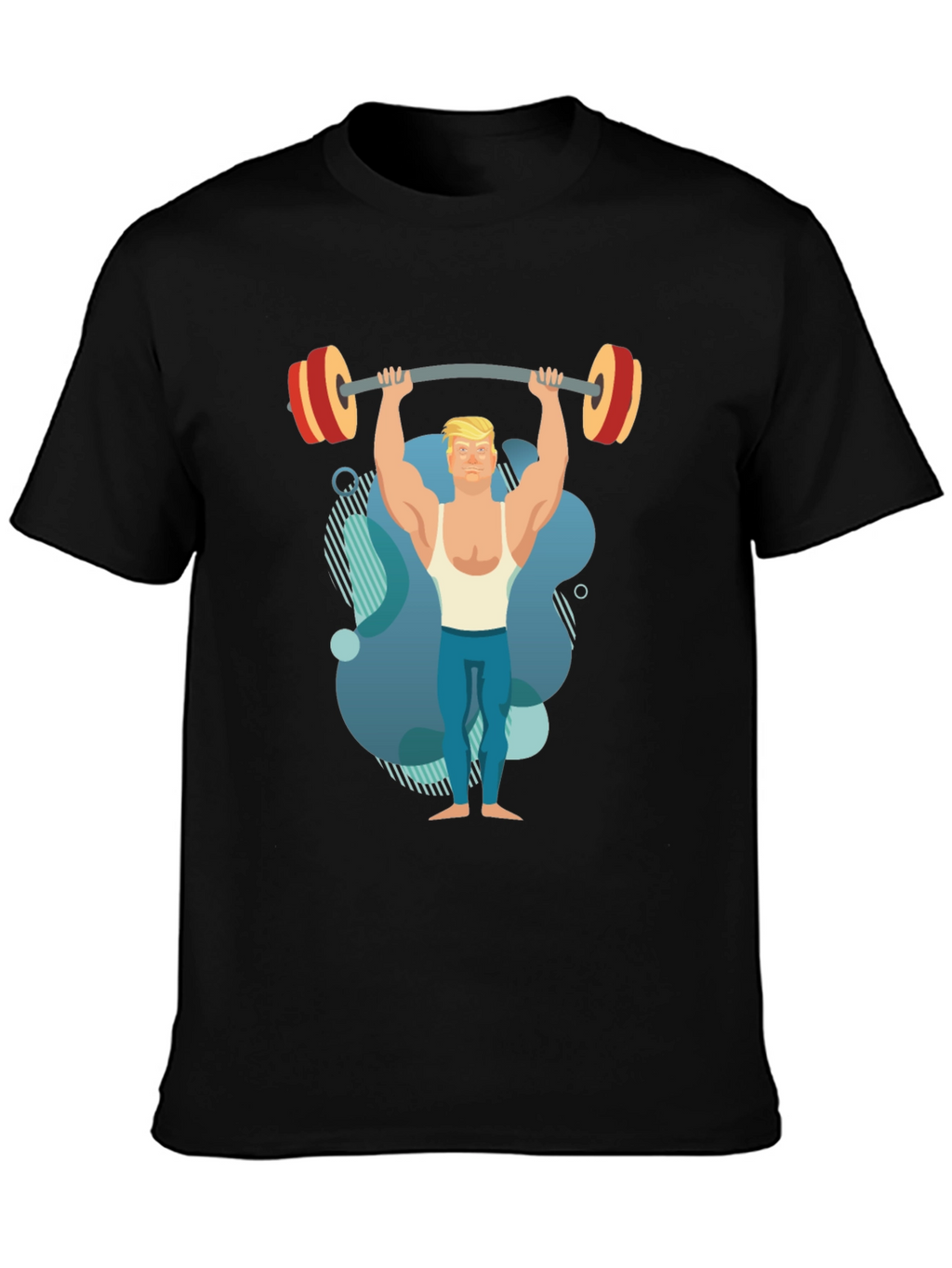 Weightlifter Graphic Tee - Black Cotton Shirt