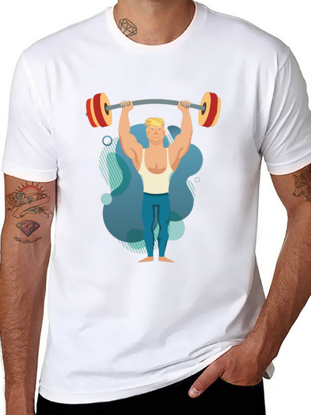 Weightlifter Graphic Tee - Black Cotton Shirt