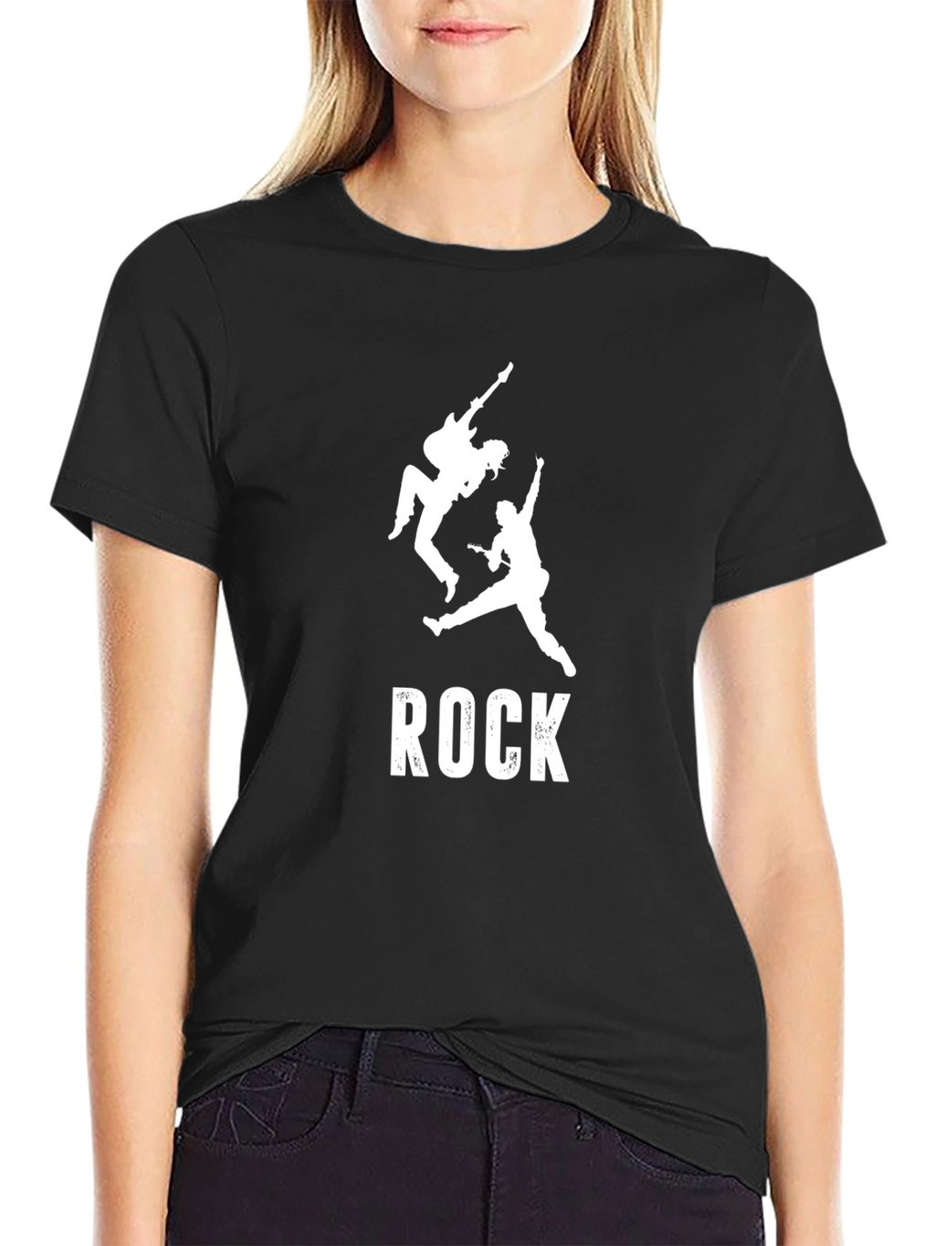 Rock Music Band Silhouette Graphic Print Mens T-Shirt