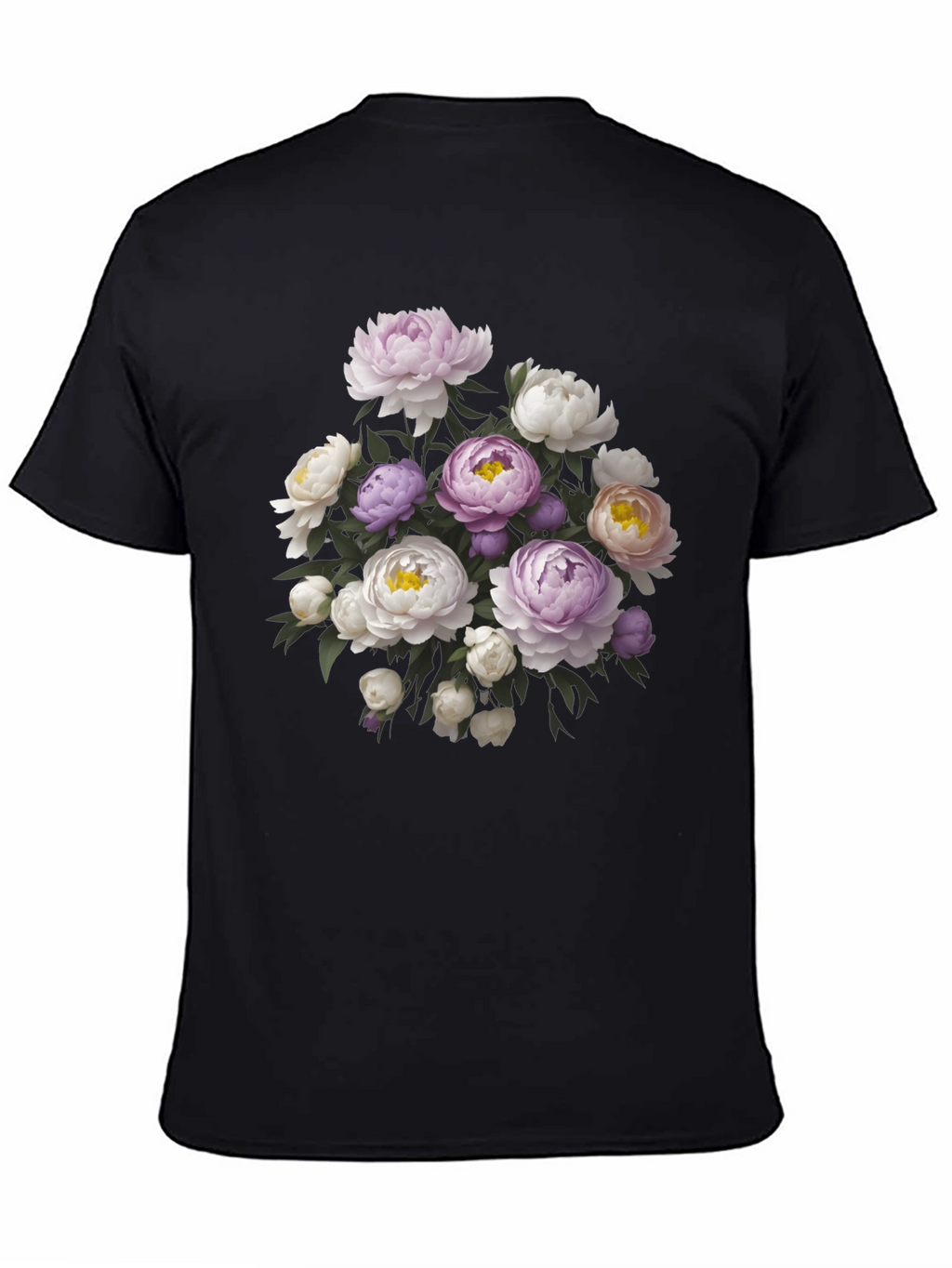 Floral Bouquet Black T-Shirt - Stylish Graphic Tee