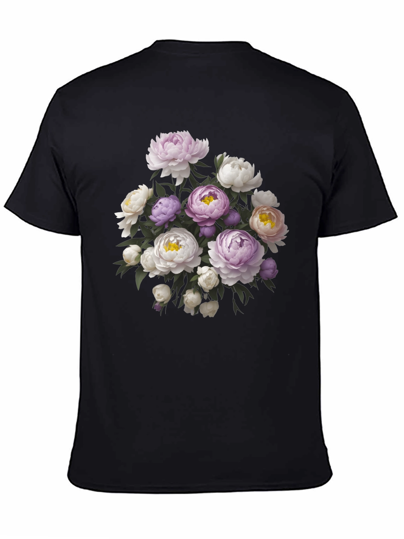 Floral Bouquet Black T-Shirt - Stylish Graphic Tee