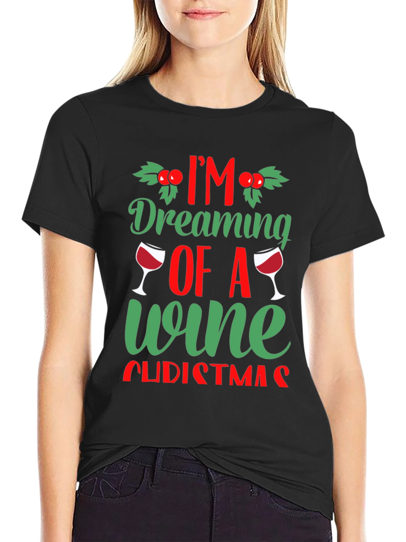 Wine Christmas Graphic Tee