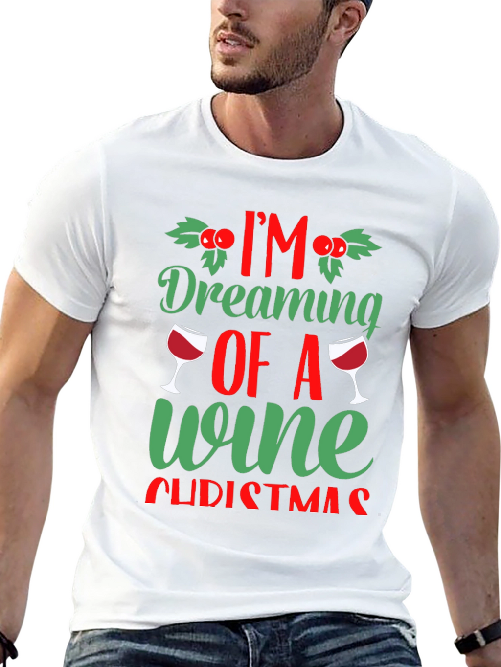 Wine Christmas Graphic Tee