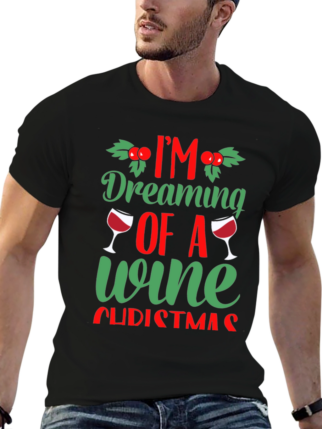 Wine Christmas Graphic Tee