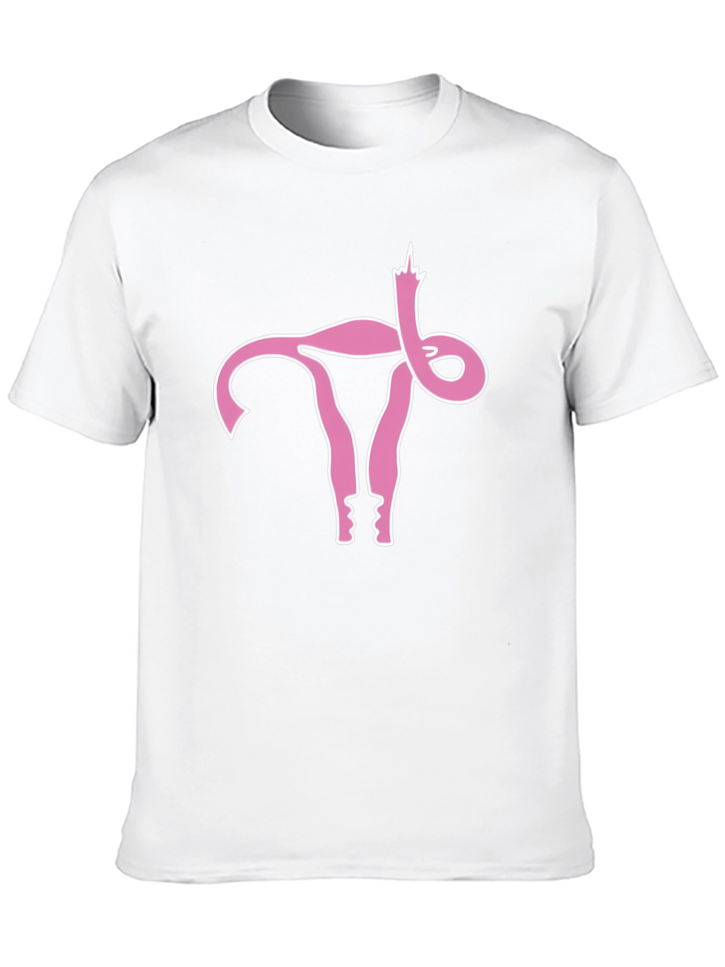 Uterus Middle Finger Graphic Black Tee