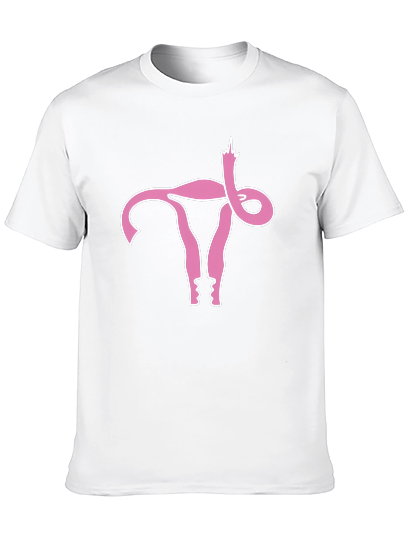 Uterus Middle Finger Graphic Black Tee
