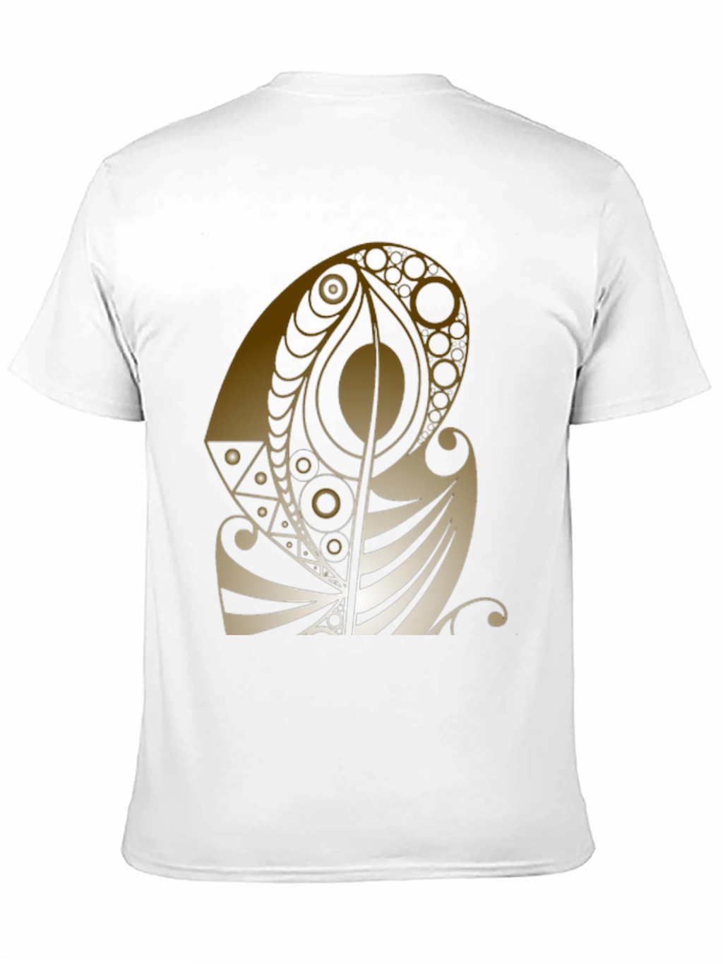 Abstract Gold Design Black T-Shirt