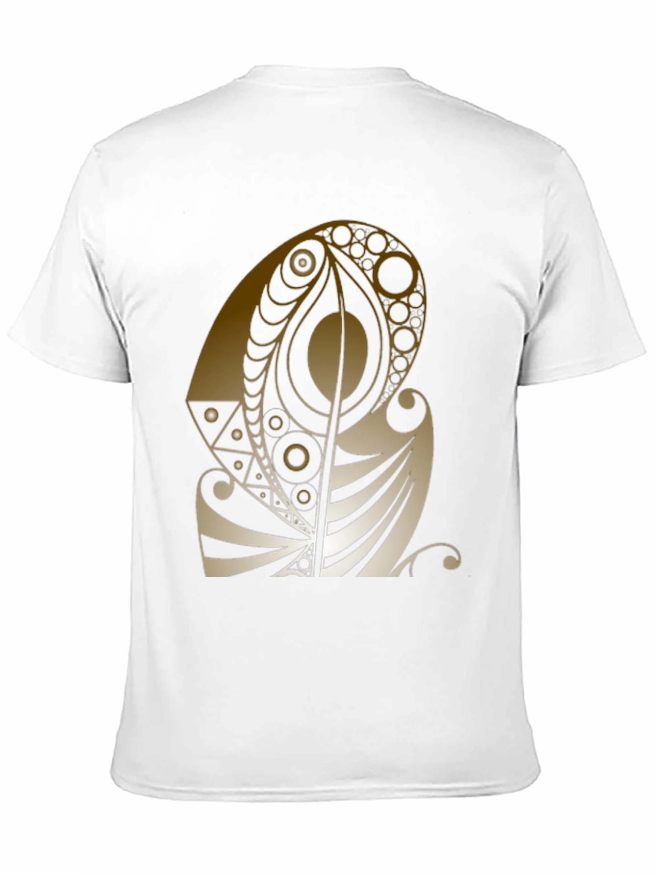 Abstract Gold Design Black T-Shirt