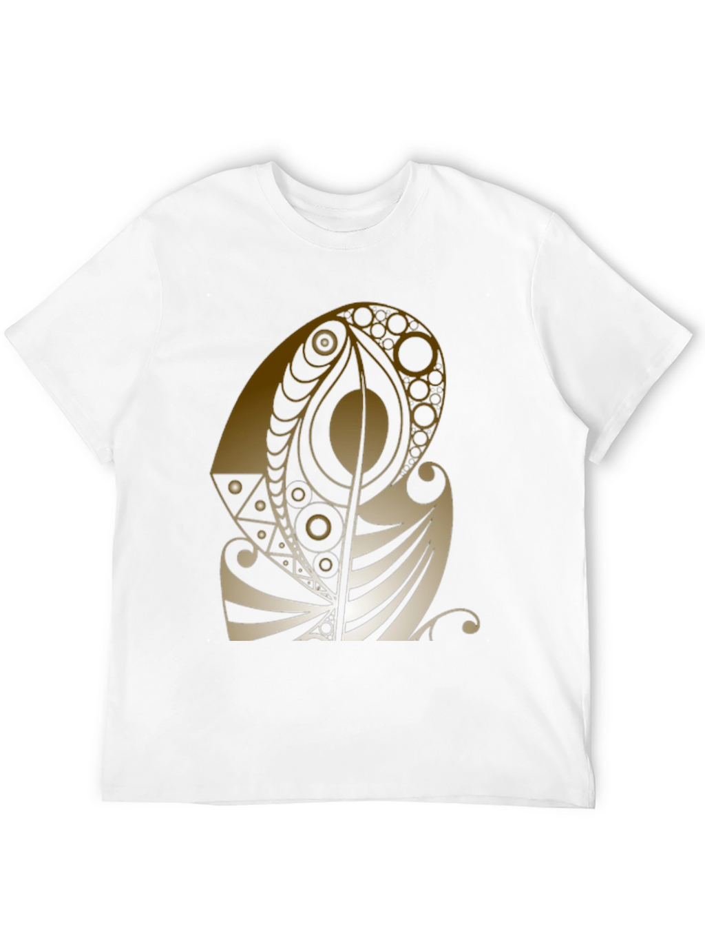 Abstract Gold Design Black T-Shirt