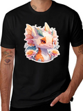 Dragon Floral T-Shirt: Cute Fantasy Creature Tee