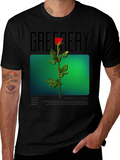 Greenery Rose Graphic Tee - Fresh Culture