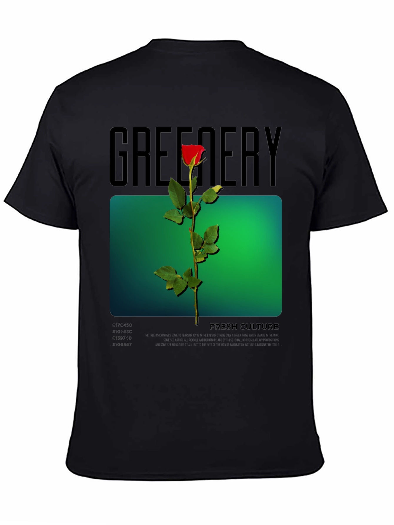 Greenery Rose Graphic Tee - Fresh Culture