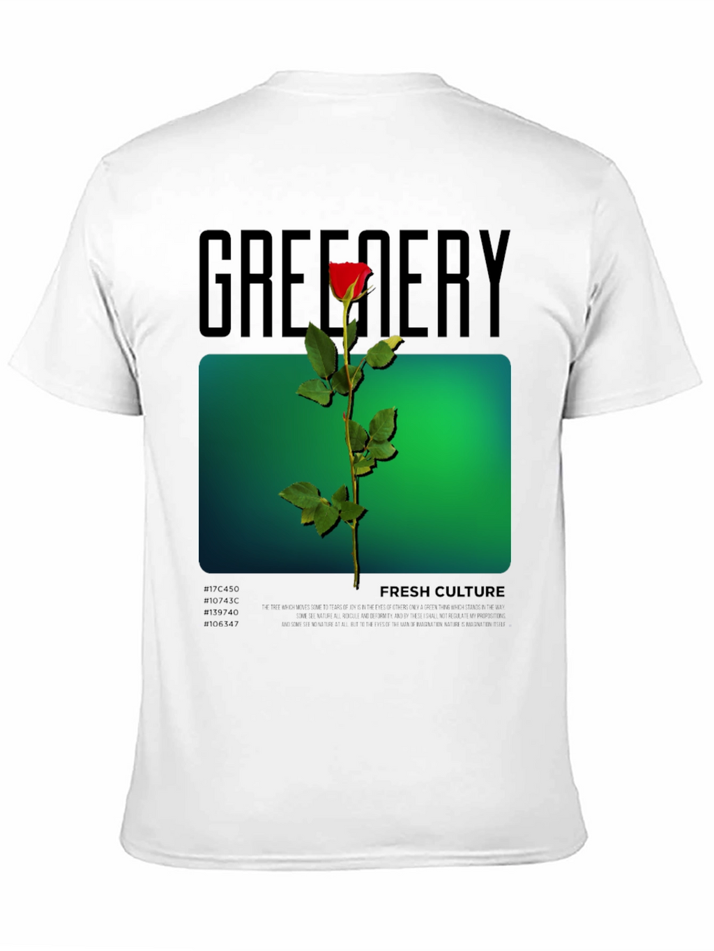 Greenery Rose Graphic Tee - Fresh Culture