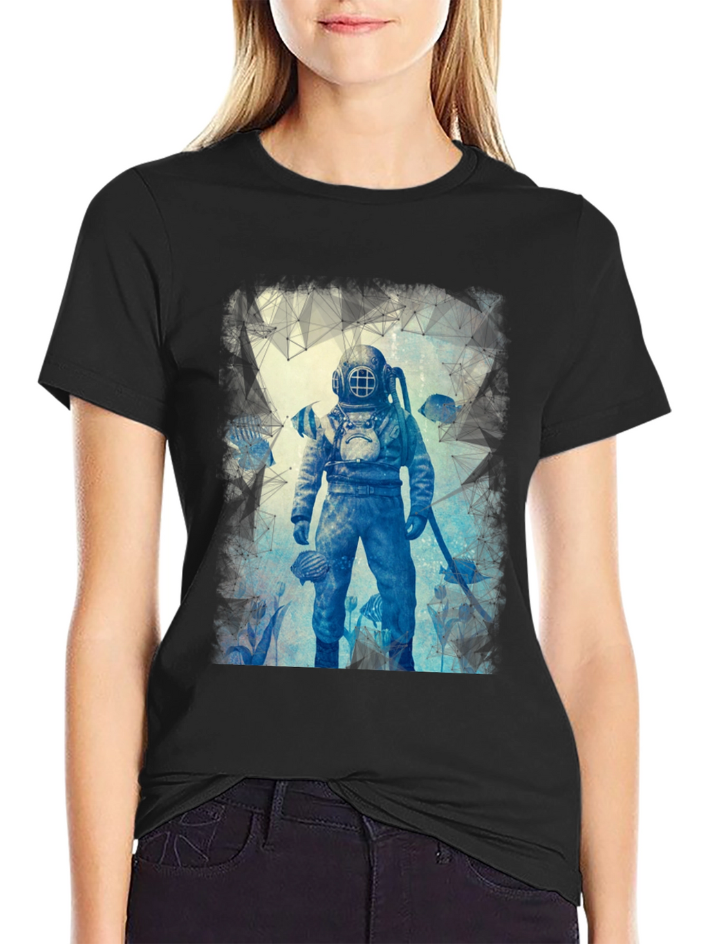 Diver Design Graphic T-Shirt