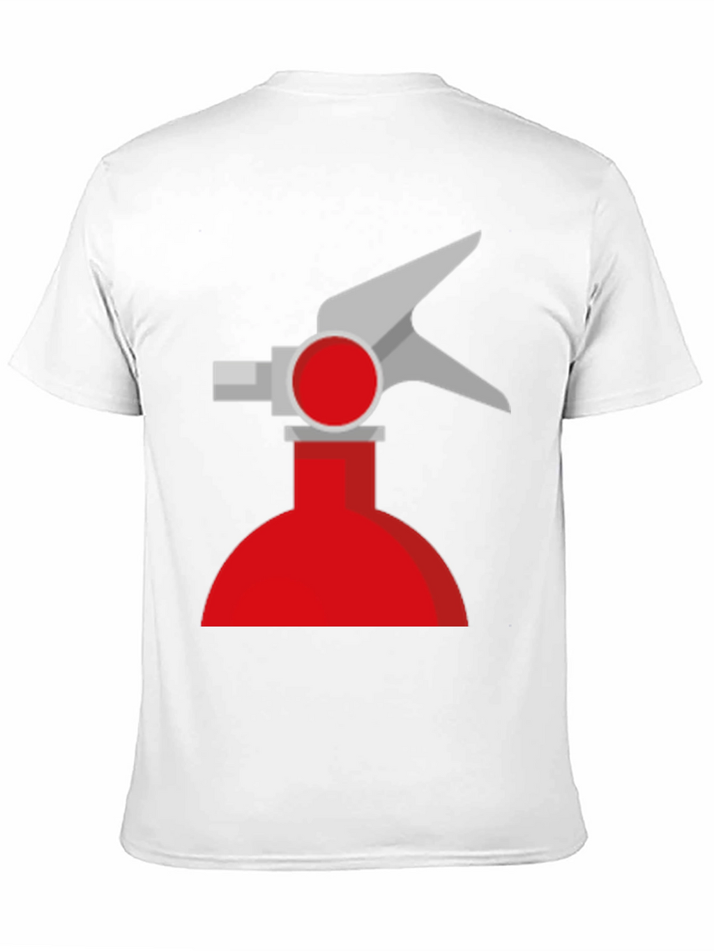 Novelty Fire Extinguisher Graphic Tee - Black Cotton T-Shirt