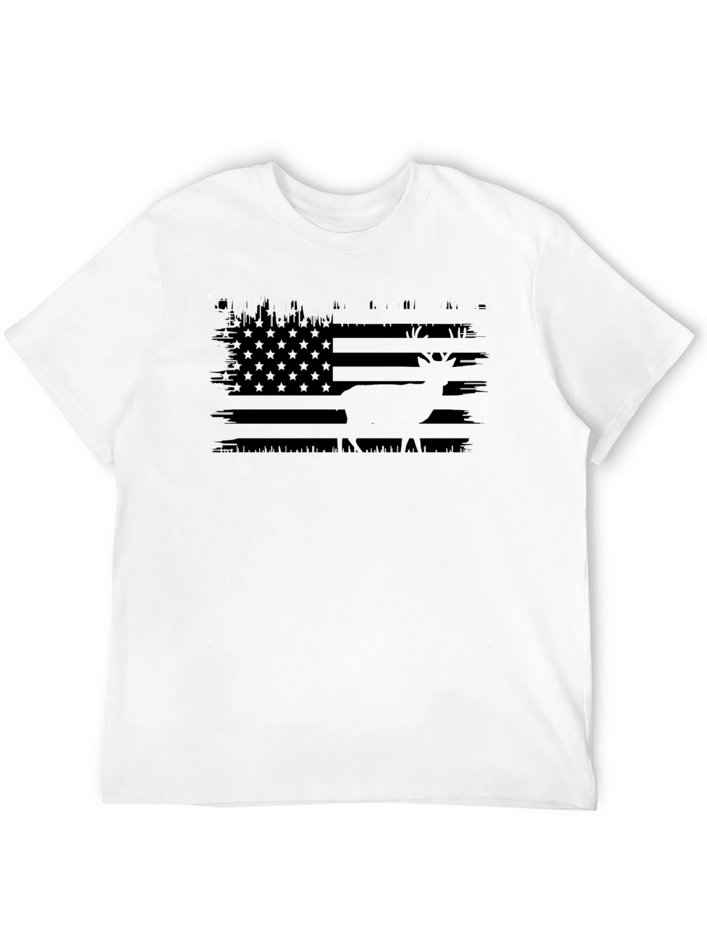Deer American Flag Graphic T-Shirt