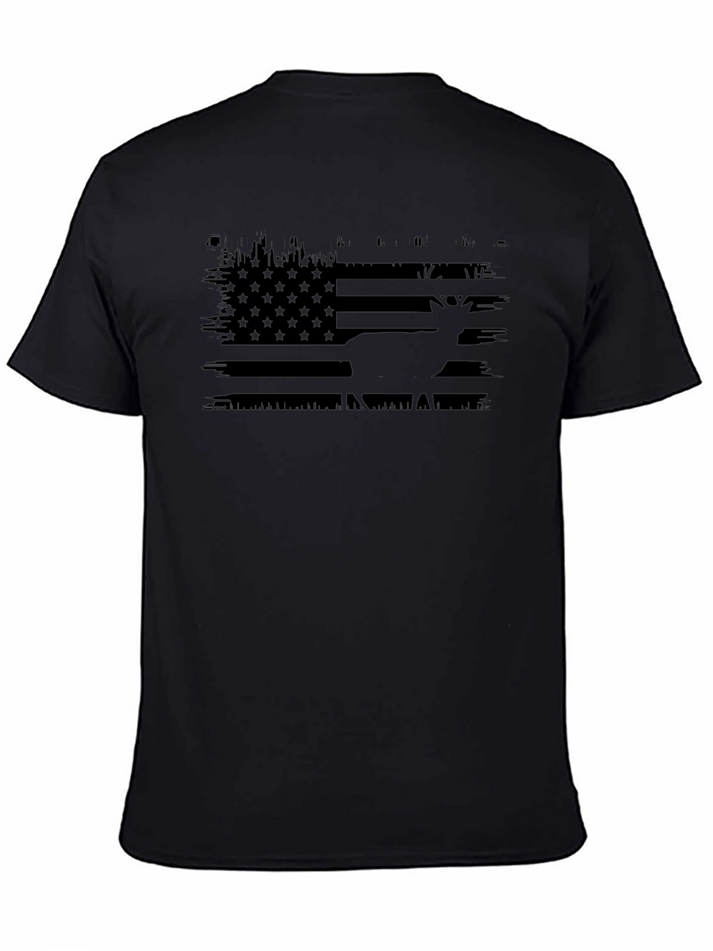 Deer American Flag Graphic T-Shirt