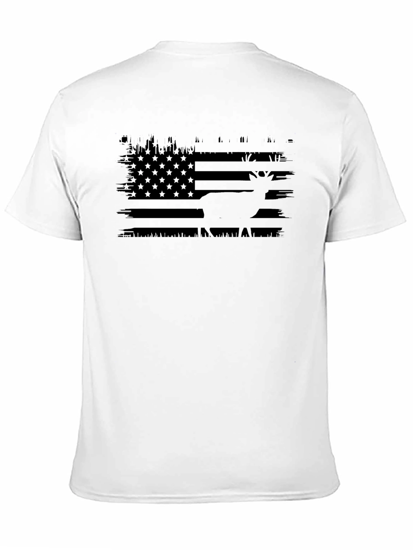 Deer American Flag Graphic T-Shirt