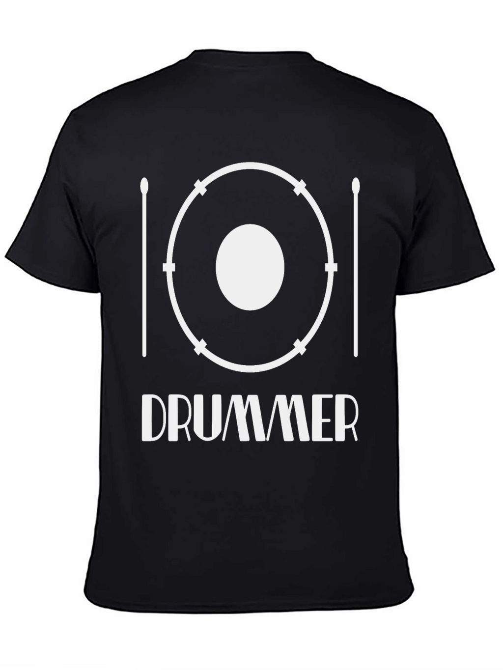 Drummer Graphic T-Shirt - Black Cotton Tee