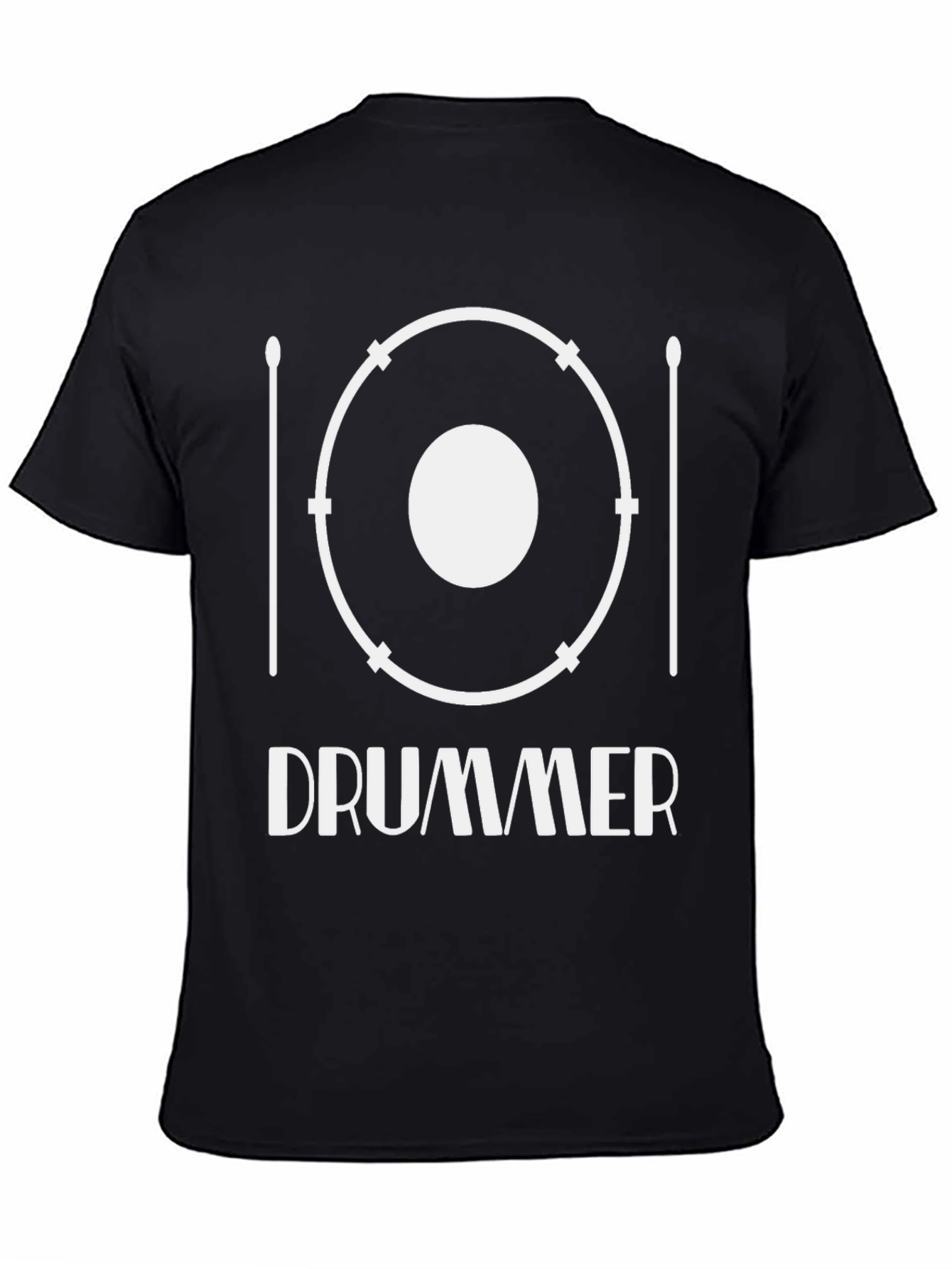 Drummer Graphic T-Shirt - Black Cotton Tee