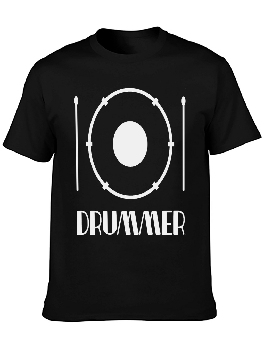 Drummer Graphic T-Shirt - Black Cotton Tee