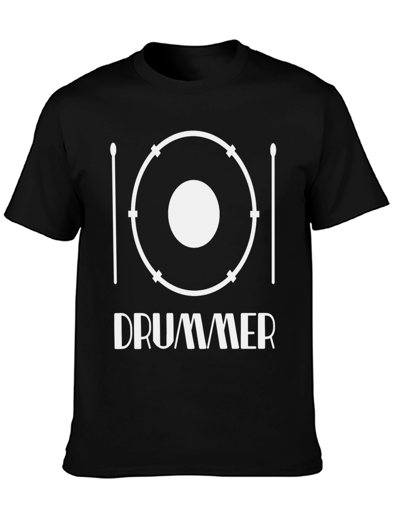 Drummer Graphic T-Shirt - Black Cotton Tee