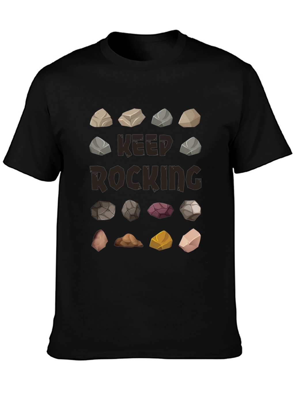 Keep Rocking Graphic T-Shirt - Funny Rock Collection Tee