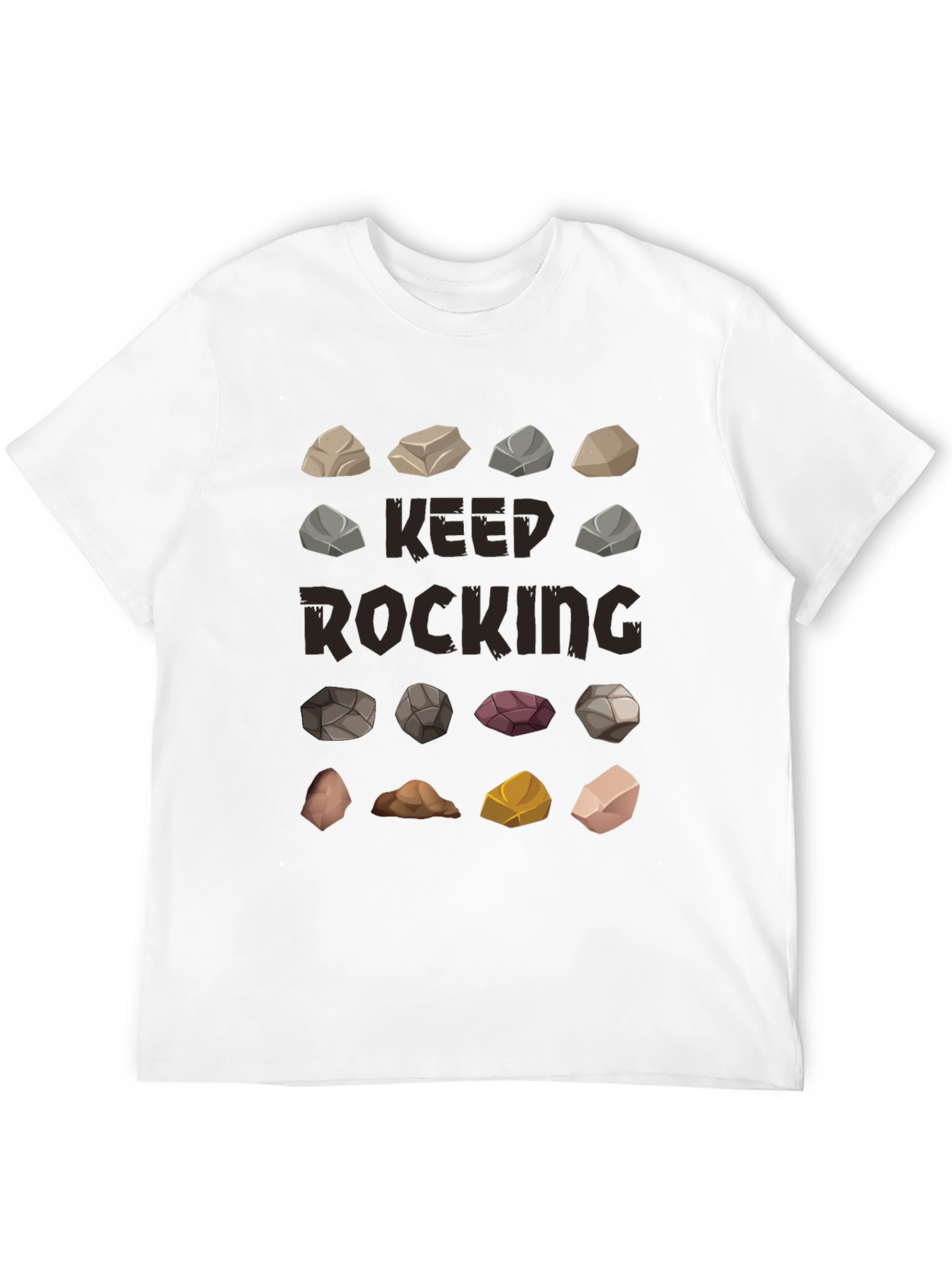 Keep Rocking Graphic T-Shirt - Funny Rock Collection Tee