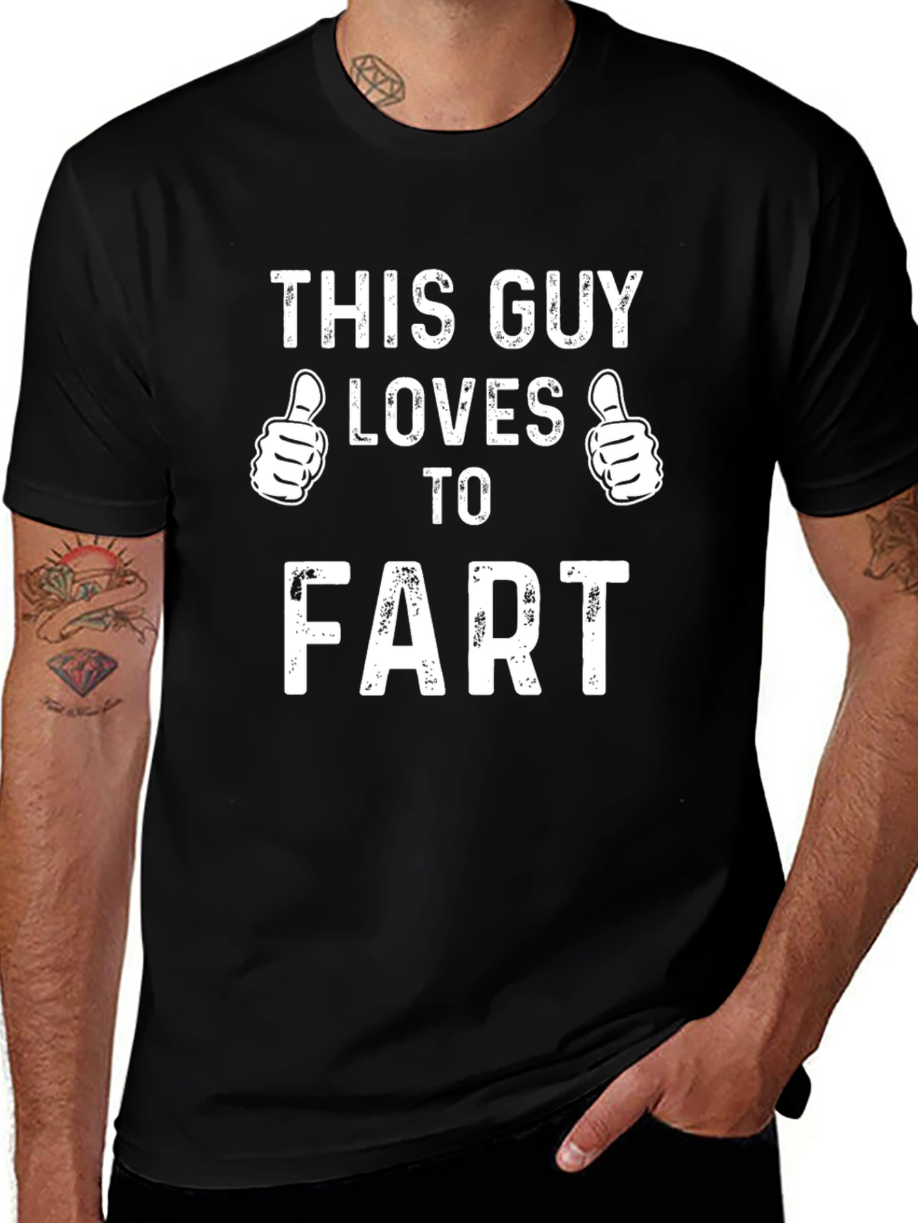 Funny This Guy Loves to Fart Graphic Tee