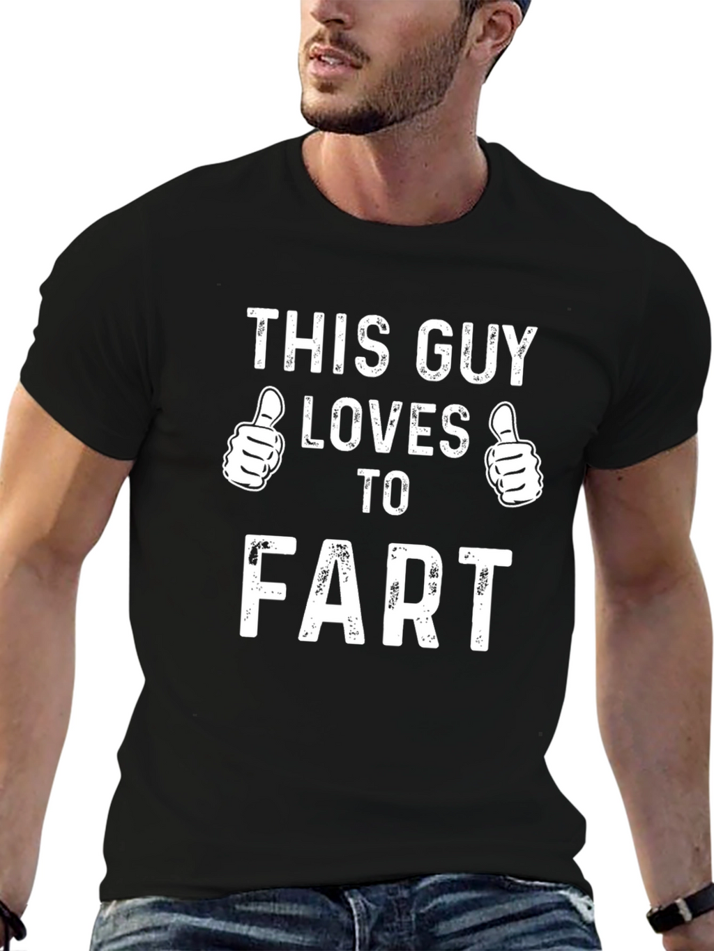 Funny This Guy Loves to Fart Graphic Tee