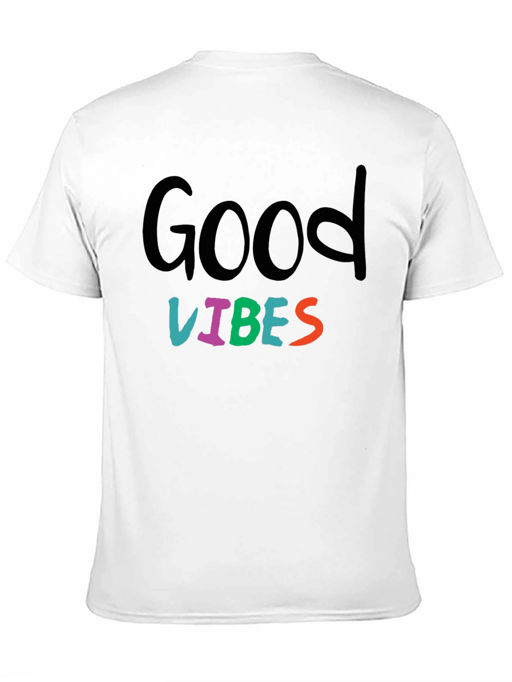 Good Vibes Graphic Print Black T-Shirt