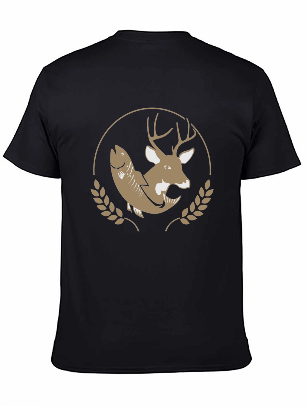 Hunting & Fishing T-Shirt - Deer & Fish Design