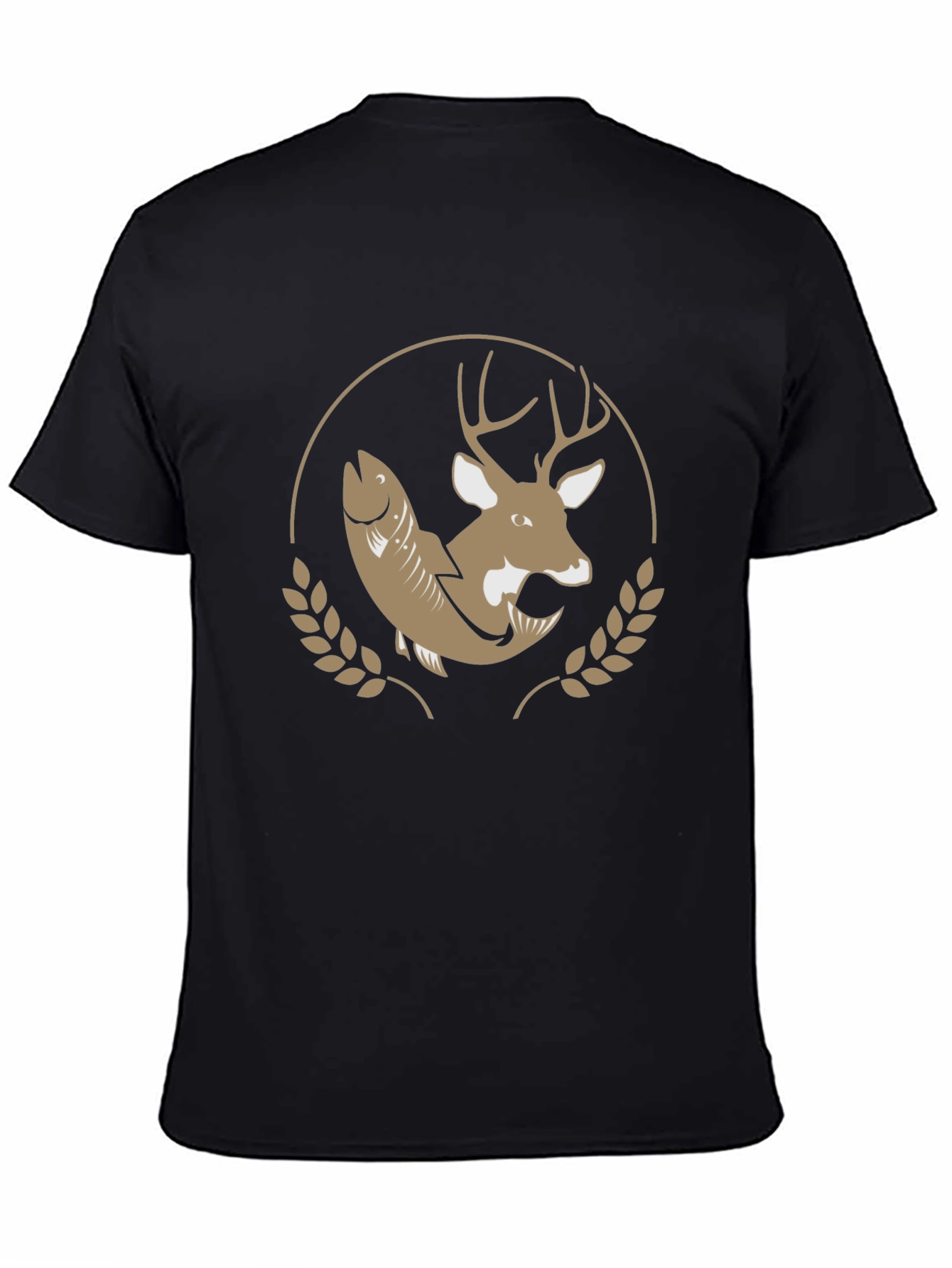 Hunting & Fishing T-Shirt - Deer & Fish Design