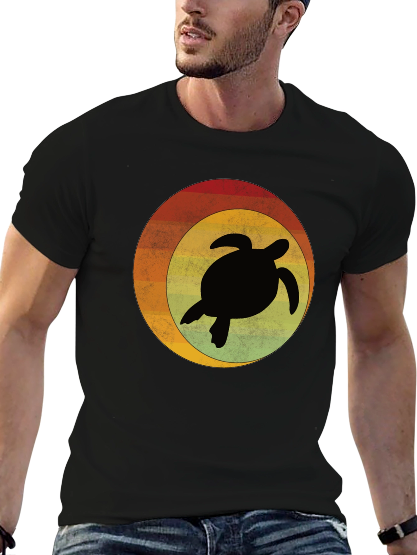 Retro Turtle Graphic T-Shirt
