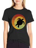Retro Turtle Graphic T-Shirt