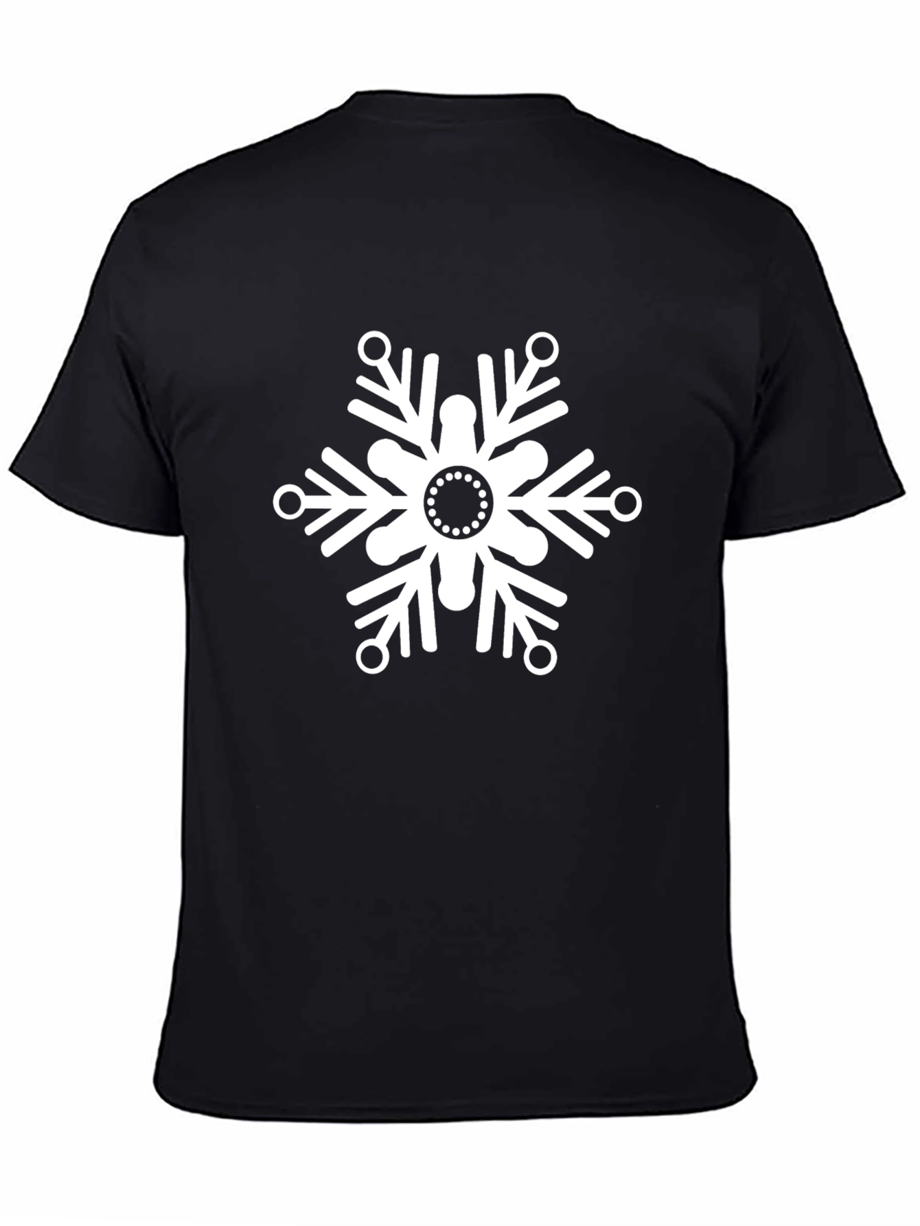 Snowflake Graphic Black T-Shirt