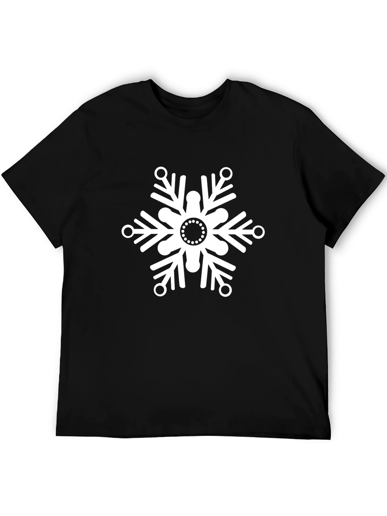 Snowflake Graphic Black T-Shirt