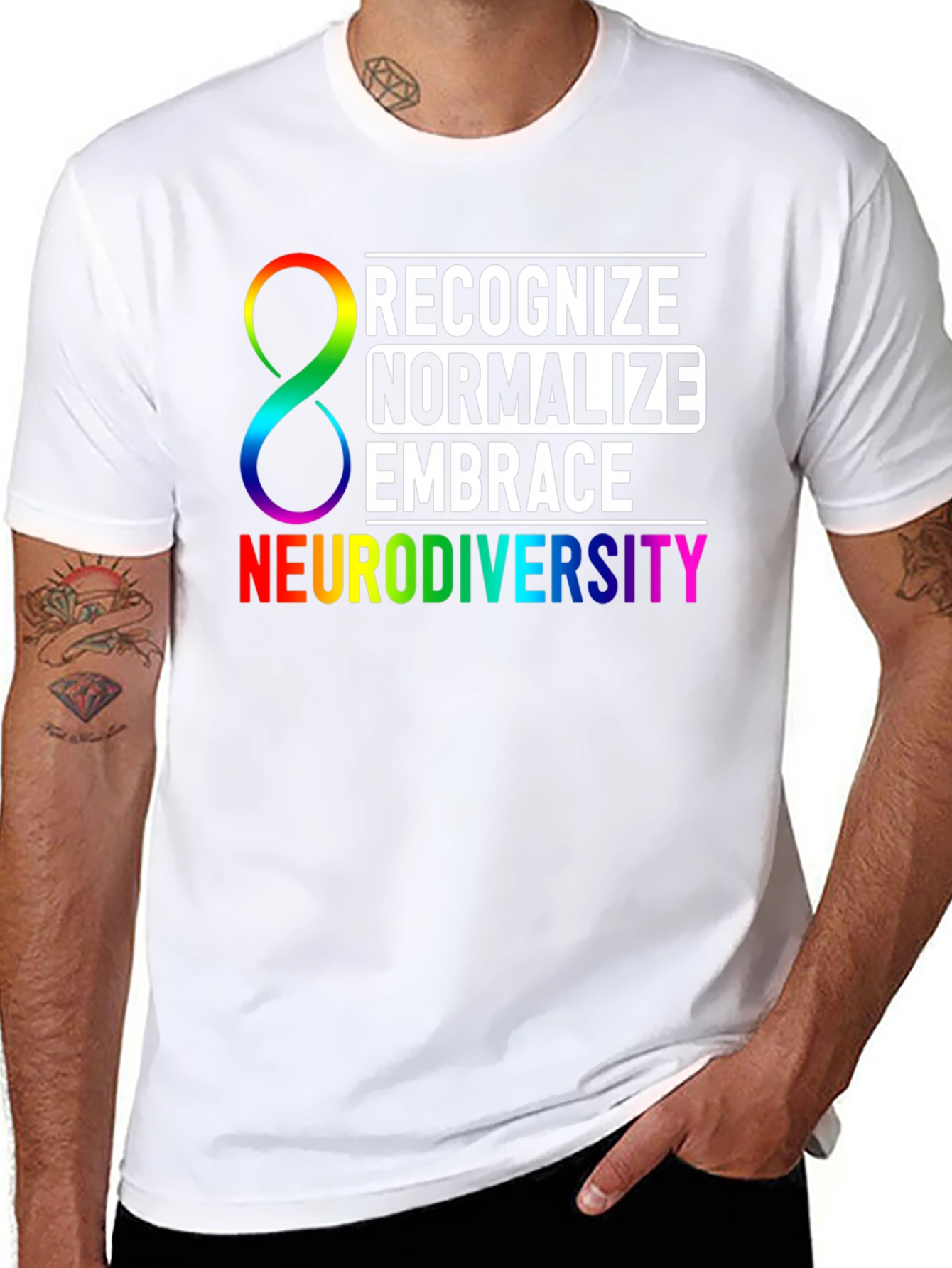 Neurodiversity Awareness T-Shirt: Recognize Normalize Embrace