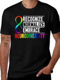 Neurodiversity Awareness T-Shirt: Recognize Normalize Embrace