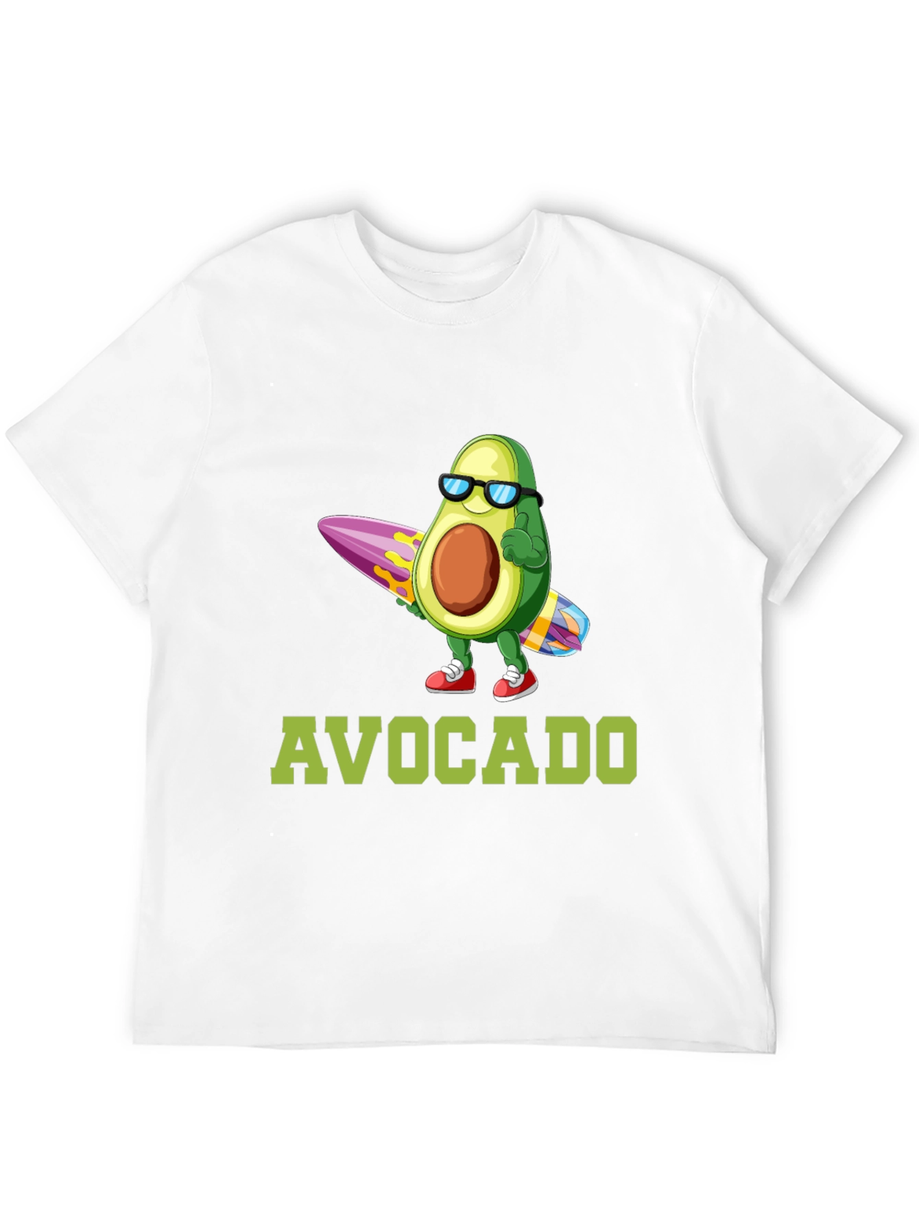Surfing Avocado Graphic T-Shirt
