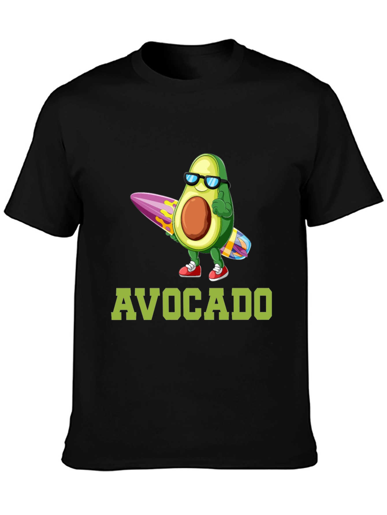 Surfing Avocado Graphic T-Shirt